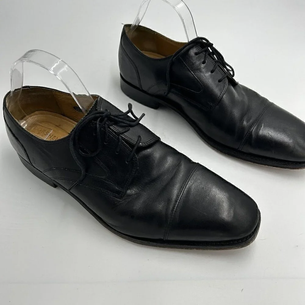 Florsheim Imperial Shoes Sz 12D Black Oxford Goodyear Welt Laced 12083